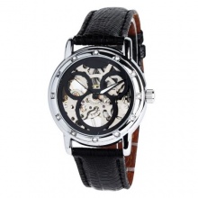 YESURPRISE Damen Mechanikuhr schwarz silber Bild 1