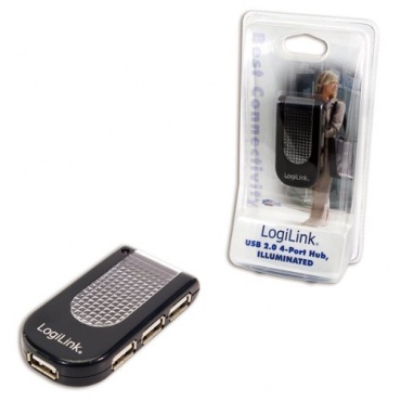 LogiLink USB 2.0 Hub 4-Port mit Beleuchtung Bild 1