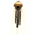 Windspiel mit ganzer Kokosnuss Vogelhaus Feng Shui Bild 1