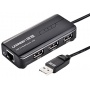 Ugreen 3 Ports USB 2.0 Hub 10/100Mbps Ethernet Schwarz Bild 1