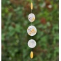 Capiz-Windspiel Vogel Perlmutt Feng-Shui 180cm orange Bild 1