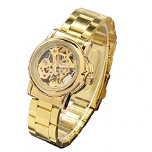 ufengke goldene hohle Damen Mechanikuhr Bild 1