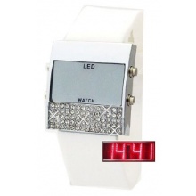 Damen Glamour LED Uhr WEISS BU-445 Bild 1