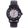 YESURPRISE Damen Mechanikuhr Leder schwarz Bild 1
