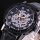 YESURPRISE Damen Mechanikuhr Leder schwarz Bild 4