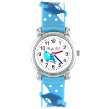 Pacific Time Kinder Armbanduhr Delphin Analog blau  Bild 1