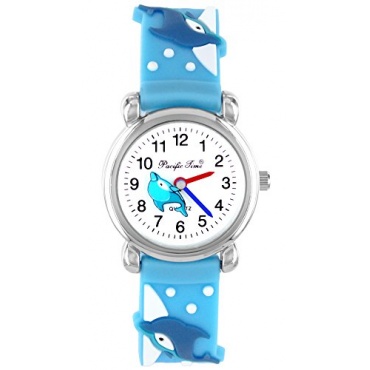 Pacific Time Kinder Armbanduhr Delphin Analog blau  Bild 1