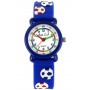 Pacific Time Kinder Armbanduhr Fuball Analog blau  Bild 1