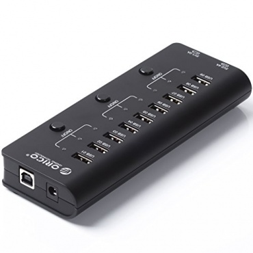 ORICO 9 port USB 2.0 hub mit 3 Netzschalter 5V 2.4A Ladeport Bild 1