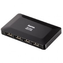 Hama USB 2.0 Hub Netzteil schwarz Bild 1