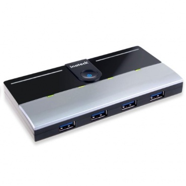 Inateck 5-Port USB3.0 Hub 4-Port 1-Ladeport schwarz Bild 1