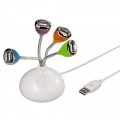 Hama Flower USB 2.0 Hub 4-Port wei Bild 1