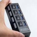 Laptone Ultra speed USB 3.0 4 Port Hub mit USB 3.0 Kabel  Bild 1