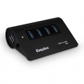EasyAcc Super Speed USB 3.0 4 Port Hub, Aluminum Hub Schwarz Bild 1