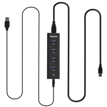 EasyAcc USB 3.0 4 Port Hub Bus 2 in 1 Hub 1 Meter USB Datenkabel Bild 1