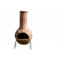 Terrassenofen Gartenkamin Terracotta Sonne mit Grillrost Bild 1