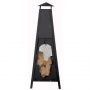 Terrassenofen Ofen Obelisk schwarz Bild 1