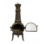 Gartenofen Terrassenofen mit Grillrost, bronze, 126cm Bild 1