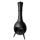 Groer schwarzer gusseiserner Terrassenofen / Gartenofen mit Deckel, Hhe 150 cm Bild 1
