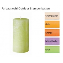 4 Stück Outdoorkerzen Rustica Stumpenkerze Bild 1