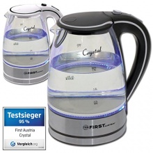 2200 Watt Wasserkocher aus Glas und Edelstahl 1,7 L von TZS First Austria Bild 1