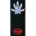 Steph Gitarrengurt aus Spaltleder  Schwarz Bild 1