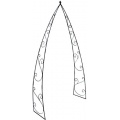 Rosenbogen Metall dunkelbraun B 130 cm Rankhilfe Bild 1