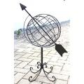 Globus aus Metall 101806 Sonnenuhr aus Schmiedeeisen Bild 1