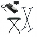 Keyboardständer und Keyboardhocker inkl. Sustain Pedal PRO Bild 1