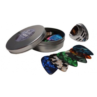 SONDERANGEBOT 30 x Plektrum mit Halter Celluloid Bild 1
