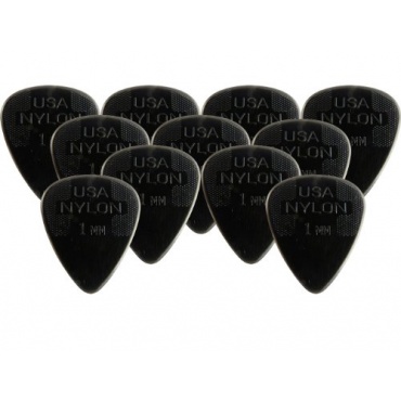 Dunlop Nylon Plektren 1.0mm Schwarz, 12 Stck Bild 1