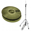 Paiste 14 PST 3 Hi-Hat + Hi Hat Maschine Set Bild 1