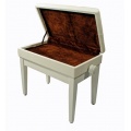 Klavier Bank, Piano Hocker, weisse Klavierbank edel Bild 1