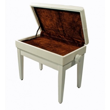 Klavier Bank, Piano Hocker, weisse Klavierbank edel Bild 1
