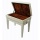 Klavier Bank, Piano Hocker, weisse Klavierbank edel Bild 1