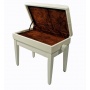 Klavier Bank, Piano Hocker, weisse Klavierbank edel Bild 1