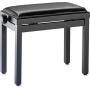 Stagg PB39 BKM SBK Klavierbank Schwarz Matt Vinyl Schwarz Bild 1