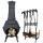 Esschert Design Set: Terrassenofen, Feuerstelle ca. 45 cm x 45 cm x 130 cm Bild 1