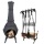 Esschert Design Set: Terrassenofen, Feuerstelle ca. 45 cm x 45 cm x 150 cm Bild 1
