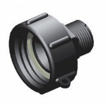 S60x6 IBC Adapter auf 1 Zoll BSP Aussengewinde Bild 1