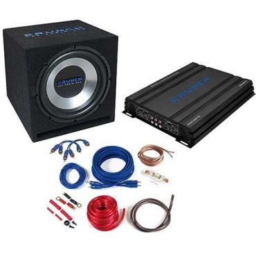 CRUNCH CBP1000 Basspack Set Subwoofer Bassbox Verstrker Amplifier Endstufe Bild 1