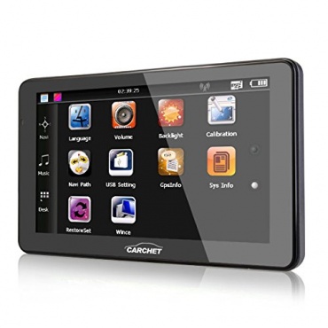 CARCHET 7Zoll Touchscreen Auto GPS Navigation 8GB Westeuropa Map RAM128MB FM Bild 1