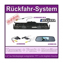 Rckfahrsystem Einparkhilfe 170Grad Farb klappbare Rckfahrkamera  Bild 1
