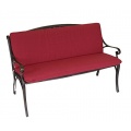Auflage fr 3 sitzer Gartenbank 140cm uni rot Bild 1