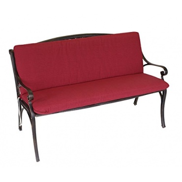 Auflage fr 3 sitzer Gartenbank 140cm uni rot Bild 1