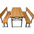 Bierzeltgarnitur Rckenlehne klappbarem Tisch 180x70cm Bild 1