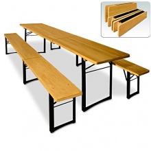 Bierzeltgarnitur klappbar 220cm 3 Fu  Bild 1