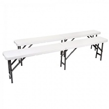 2ER SET BIERBANK KUNSTSTOFF KLAPPBAR 183x25cm Bild 1