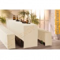 3tlg. 50x220cm gepolster creme Biertischgarnitur Bild 1