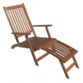 Deckchair MONTEGO Eukalyptus gelt abnehmbares Futeil Bild 1